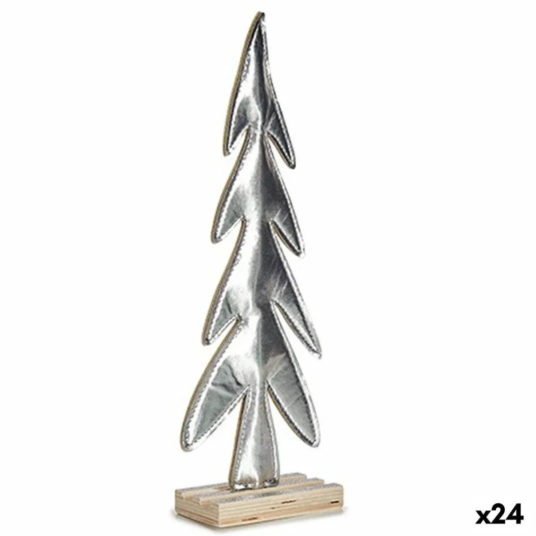 Figurine Décorative Sapin de Noël Gris Bois 5 x 32,5 x 11,5 cm (24 Unités)