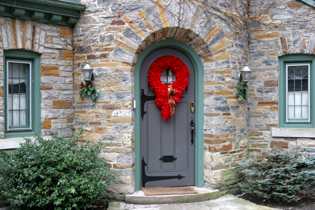 Porte d'entrée décoration Noël
